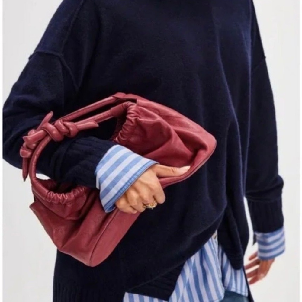 Free People Head Over Heels Genuine Leather Red Crossbody Bag NWT